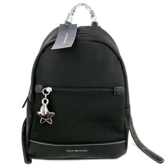 tommy hilfiger charm quilted backpack